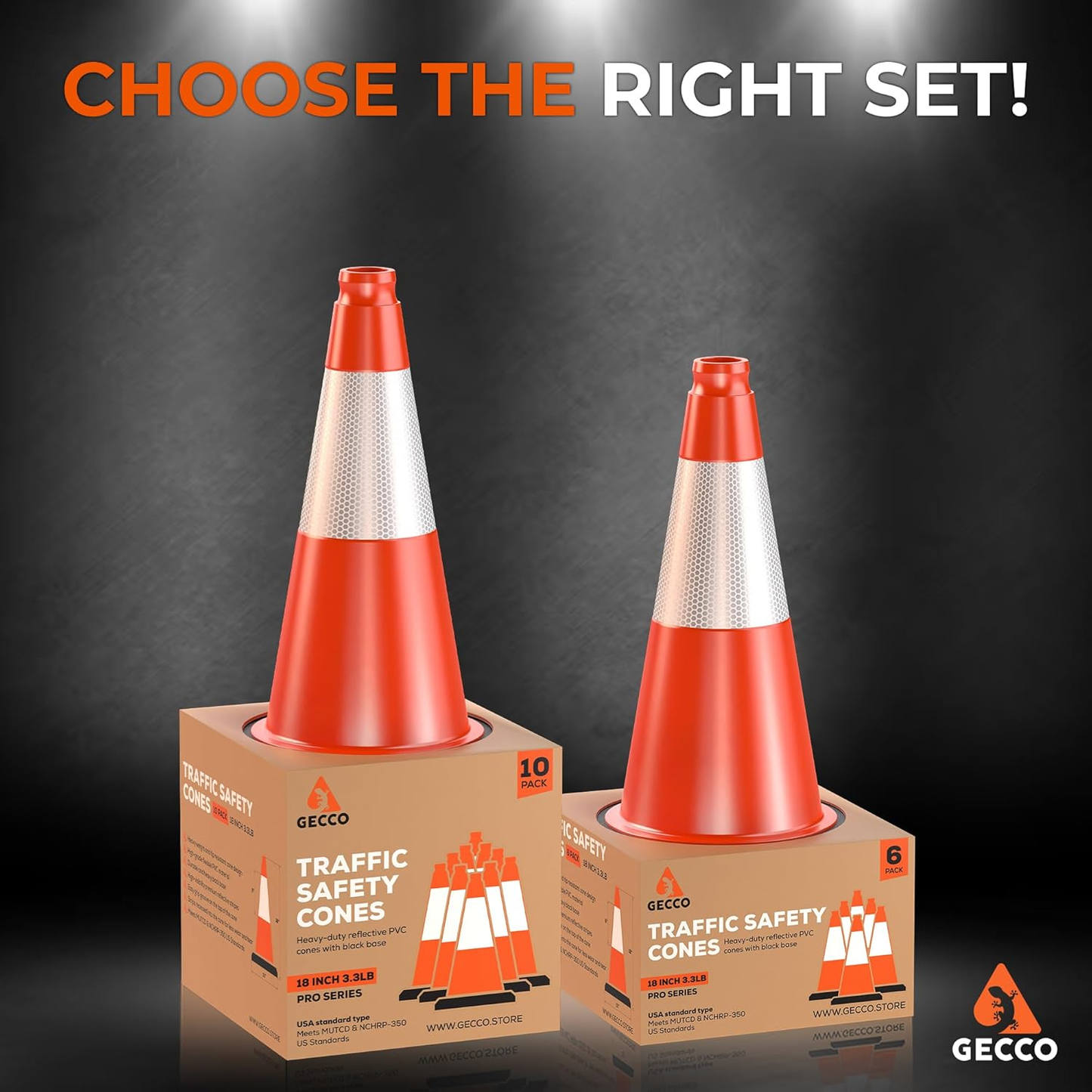 Traffic Cones 18 Inch 3.3 Lb (320 Cones per Pallet)