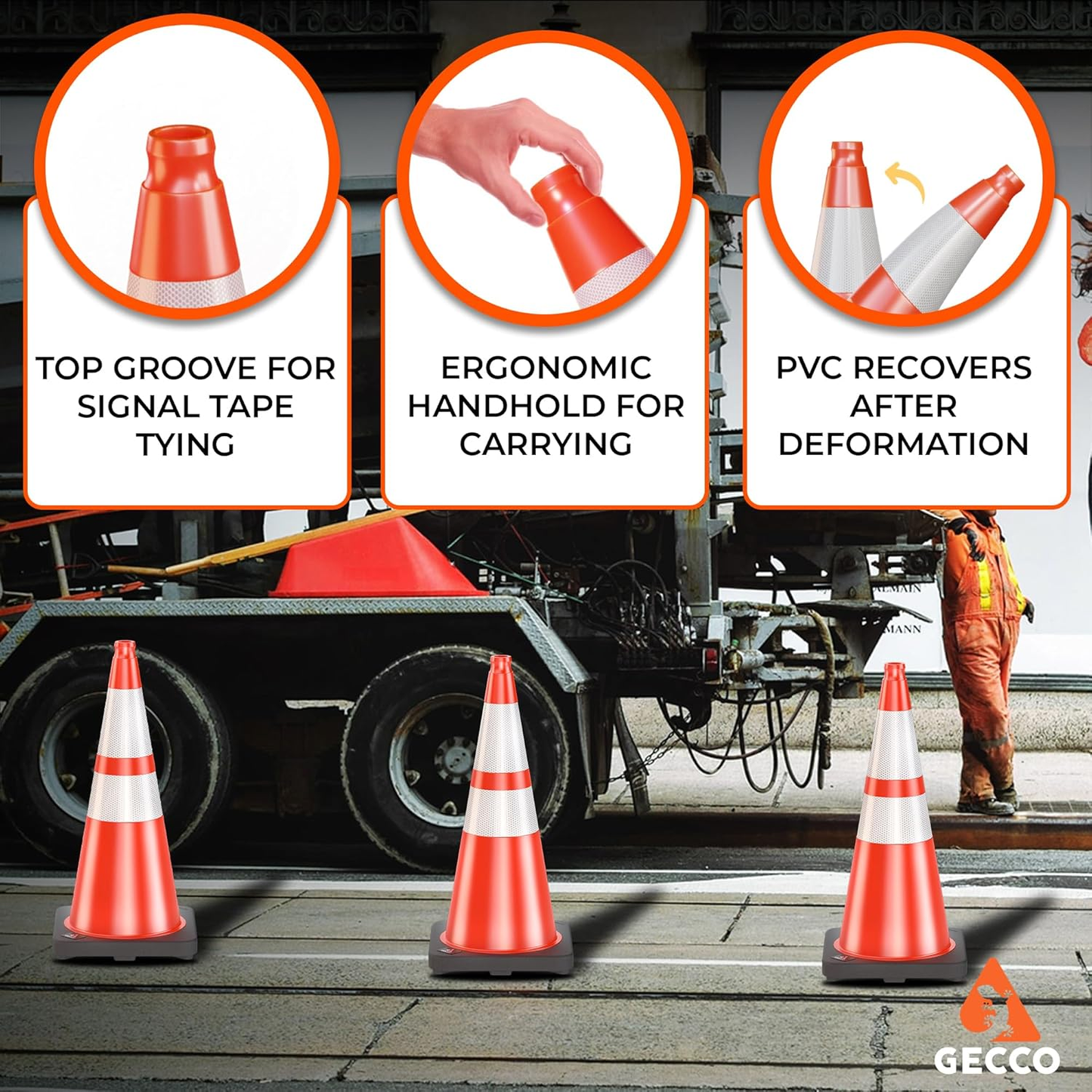 Traffic Cones 28 Inch 7 Lb (162 Cones per Pallet)