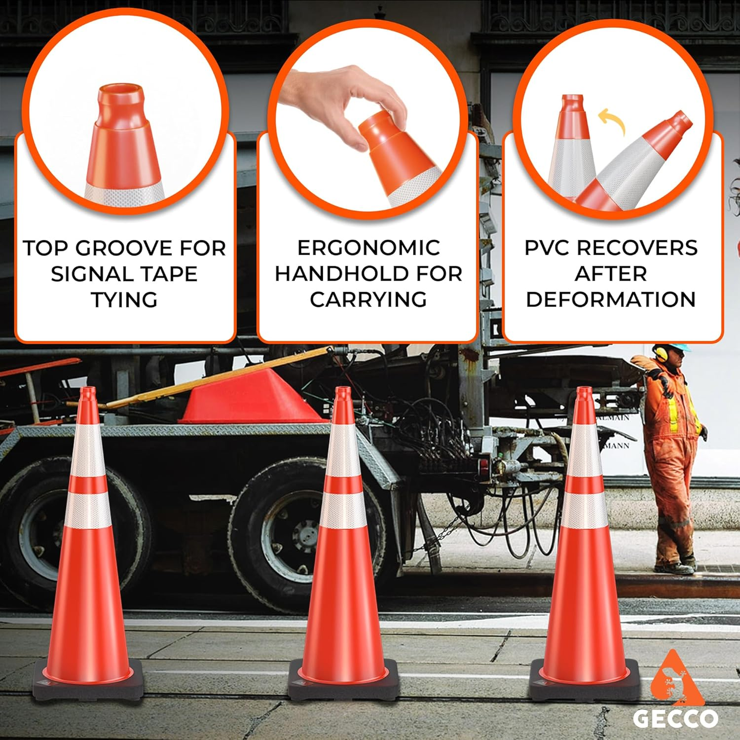 Traffic Cones 36 Inch 10 Lb (108 Cones per Pallet)