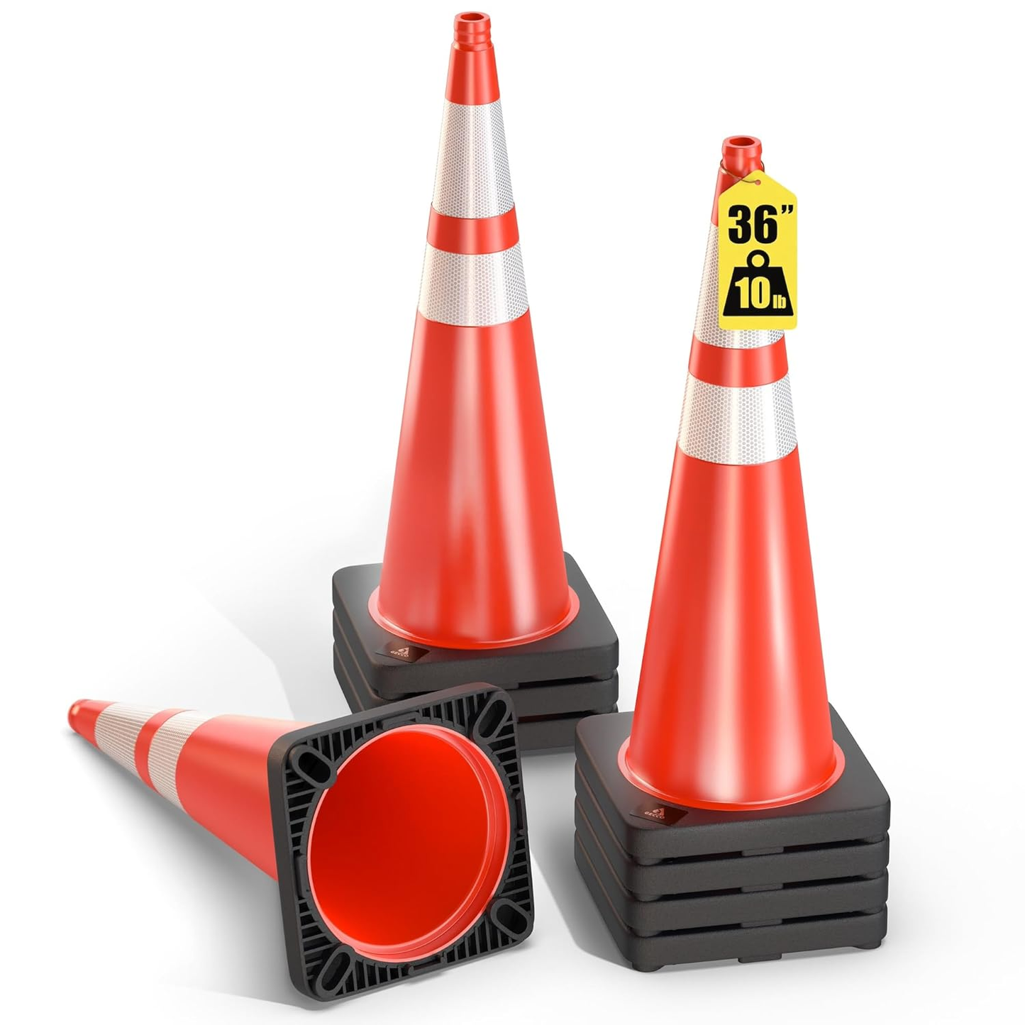 Traffic Cones 36 Inch 10 Lb (8 Pack)
