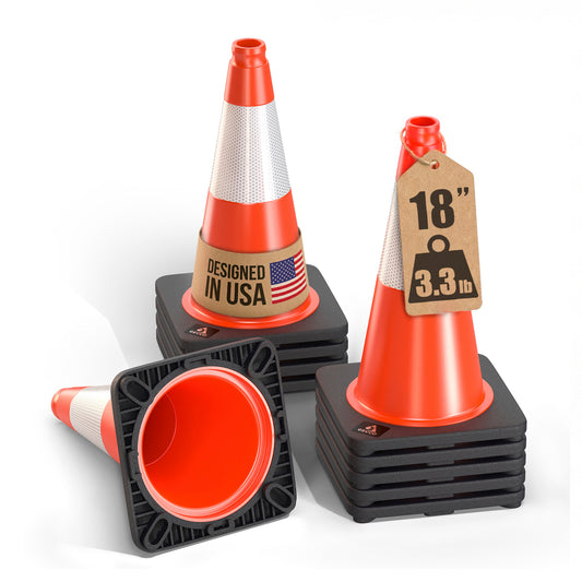 Traffic Cones 18 Inch 3.3 Lb (10 Pack)
