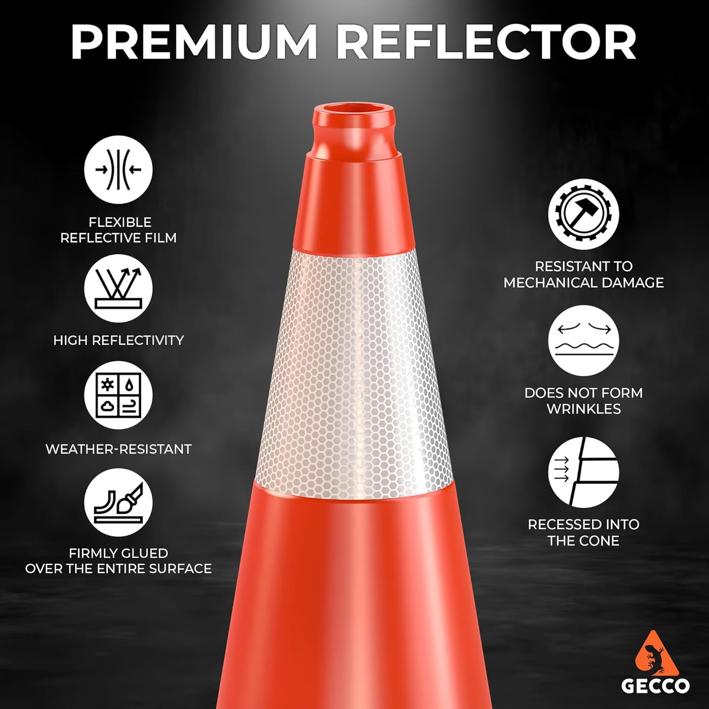 Traffic Cones 18 Inch 3.3 Lb (10 Pack)