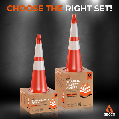 Traffic Cones 28 Inch 5.3 Lb (192 Cones per Pallet)