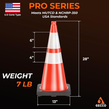 Traffic Cones 28 Inch 7 Lb (162 Cones per Pallet)