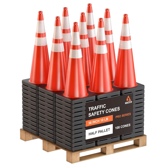 Traffic Cones 36 Inch 10 Lb (108 Cones per Pallet)
