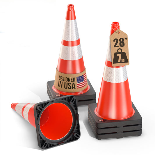 Traffic Cones 28 Inch 7 Lb (6 Pack)
